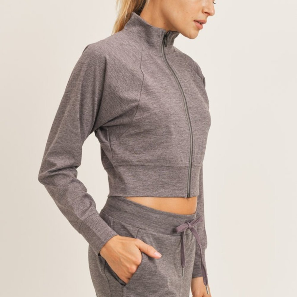 Purple Cropped Jacket